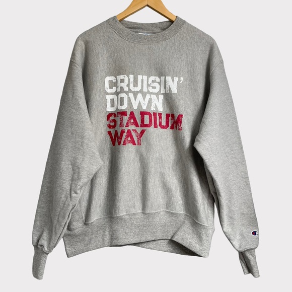 Champion Reverse Weave Crewneck Sweatshirt Cruisin’ Down Stadium Way - Picture 1 of 5